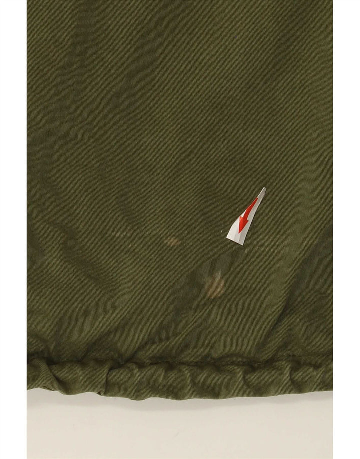 Zara ženska prekomjerna bomber jakna s grafičkim motivima UK 14, srednji kaki pamuk