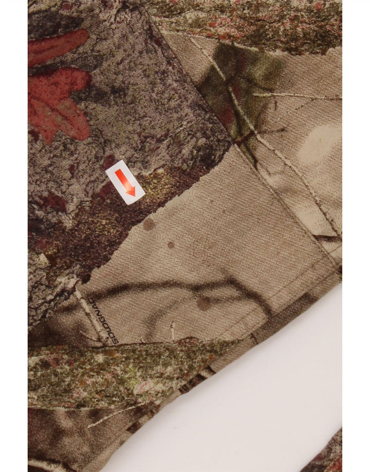 DECATHLON Ženske ravne Cargo hlače male W27 L30 bež cvjetni pamuk