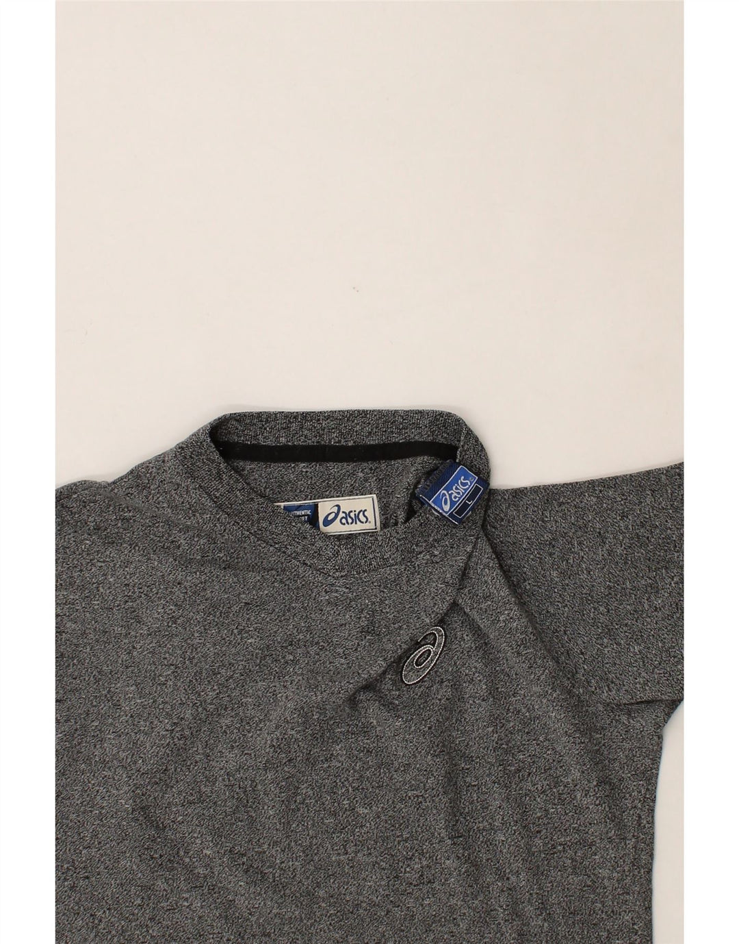 ASICS Womens T-Shirt Top UK 16 Large Grey Vintage Asics and Second-Hand Asics from Messina Hembry 