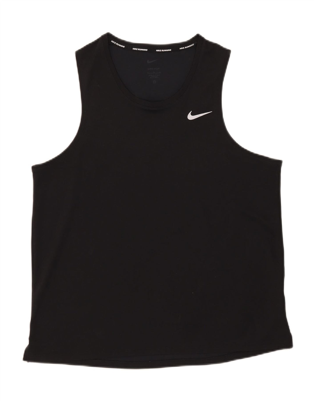 Nike Ženski Dri Fit Vest Top UK 16 Veliki crni poliester