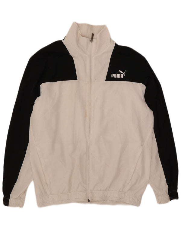 Puma muška gornja jakna trenirke Large White Colourblock poliester