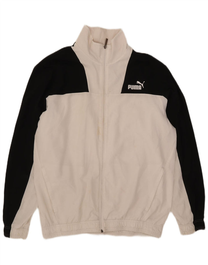 Puma muška gornja jakna trenirke Large White Colourblock poliester