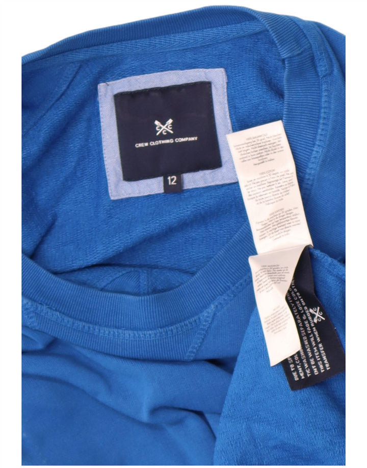 Crew Clothing Ženska majica s kratkim rukavima UK 12 Srednje plavi pamuk