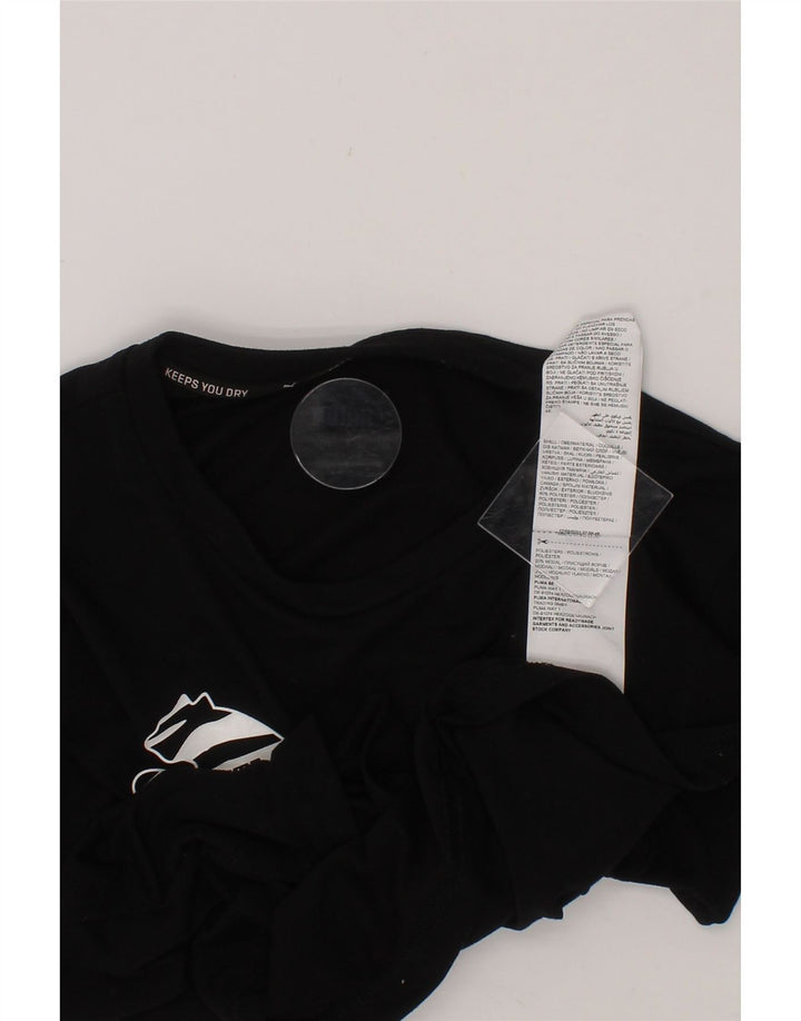 PUMA Girls Graphic T-Shirt Top 9-10 Years Black Polyester Vintage Puma and Second-Hand Puma from Messina Hembry 