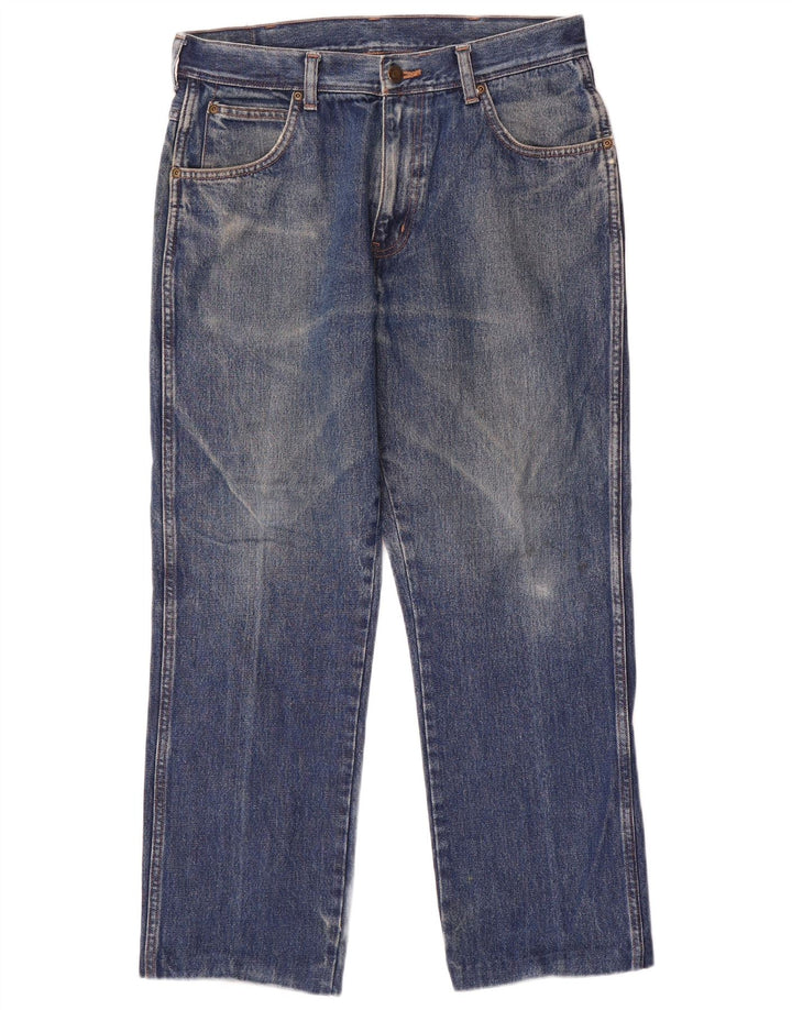 Wrangler muške ravne traperice regularnog kroja W32 L27 plavi pamuk