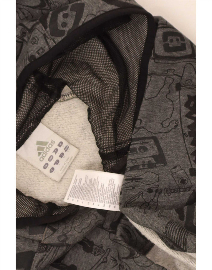 Adidas muška majica s abstraktnim uzorkom, mali sivi pamuk