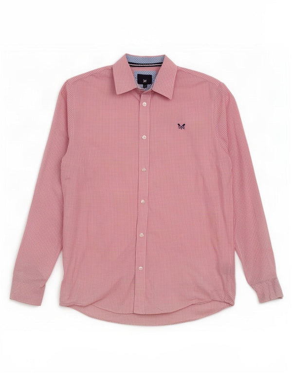 Crew Clothing Muška klasična košulja Srednje ružičasti pamuk od ginghama