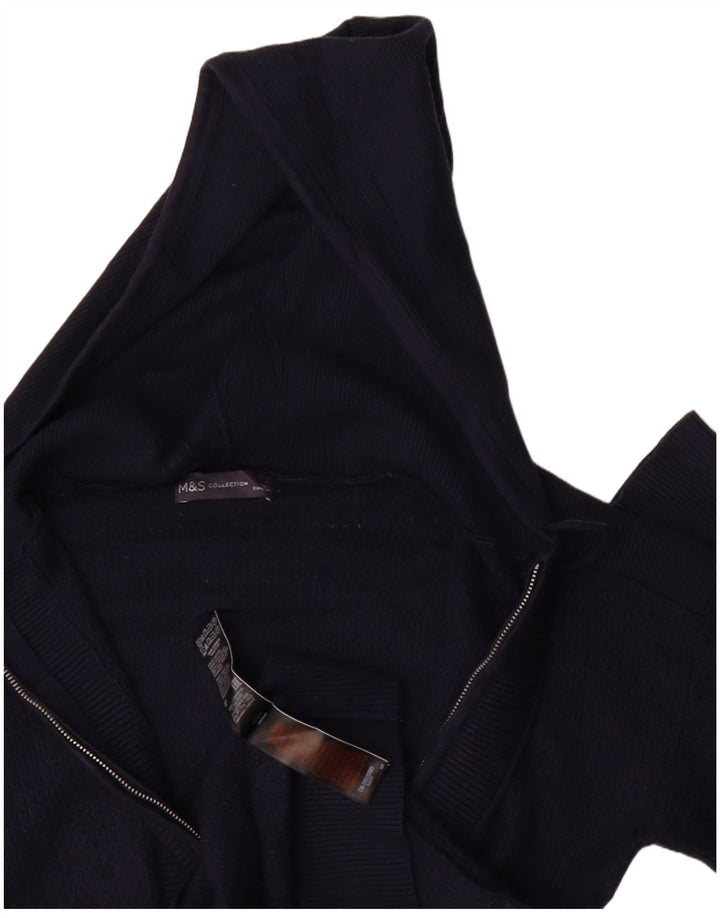 Marks & Spencer ženski kardigan pulover UK 10 Mali mornarsko plava viskoza