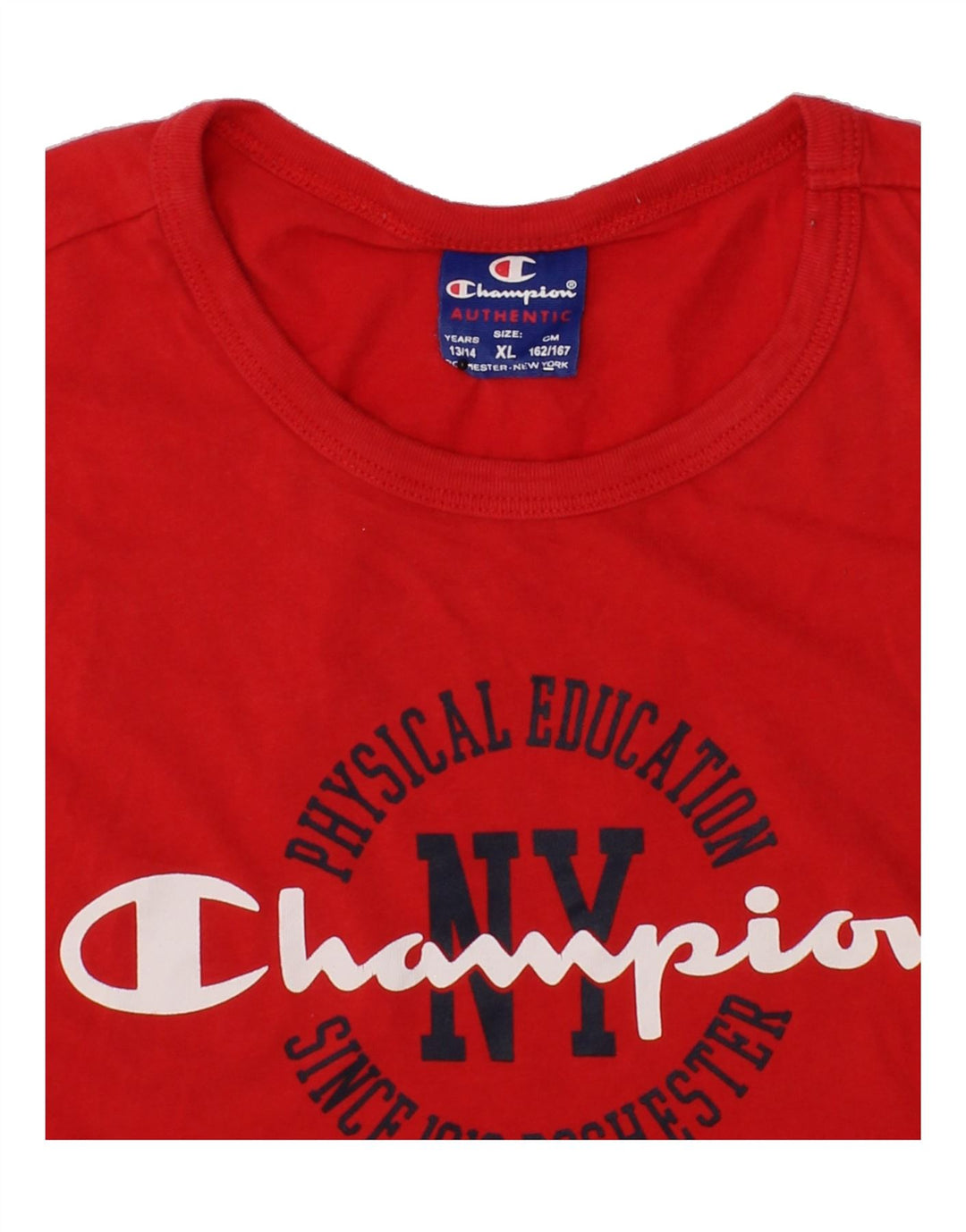 CHAMPION Boys Graphic Vest Top 13-14 Years XL Red Vintage Champion and Second-Hand Champion from Messina Hembry 