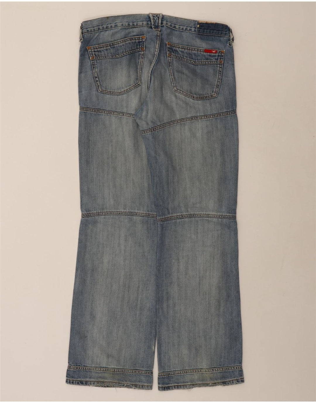 Ravne traperice muške radne odjeće MUSTANG W33 L34 plavi pamuk