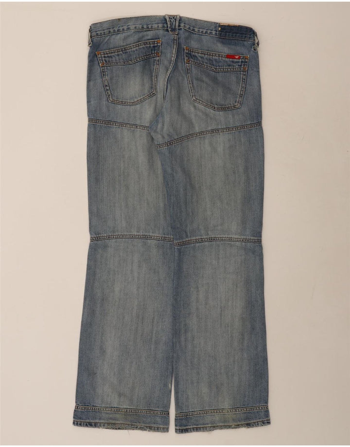 Ravne traperice muške radne odjeće MUSTANG W33 L34 plavi pamuk