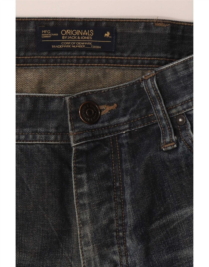Jack & Jones muške ravne traperice W34 L31 tamnoplave