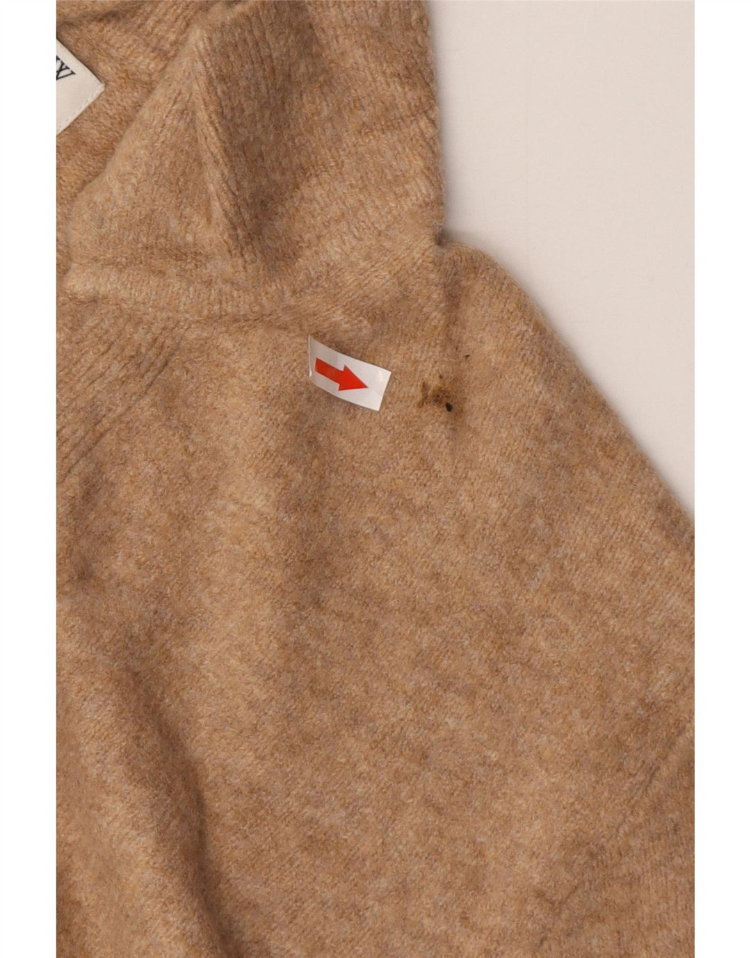 J. CREW Ženski pulover s velikim polo izrezom UK 16 Veliki smeđi