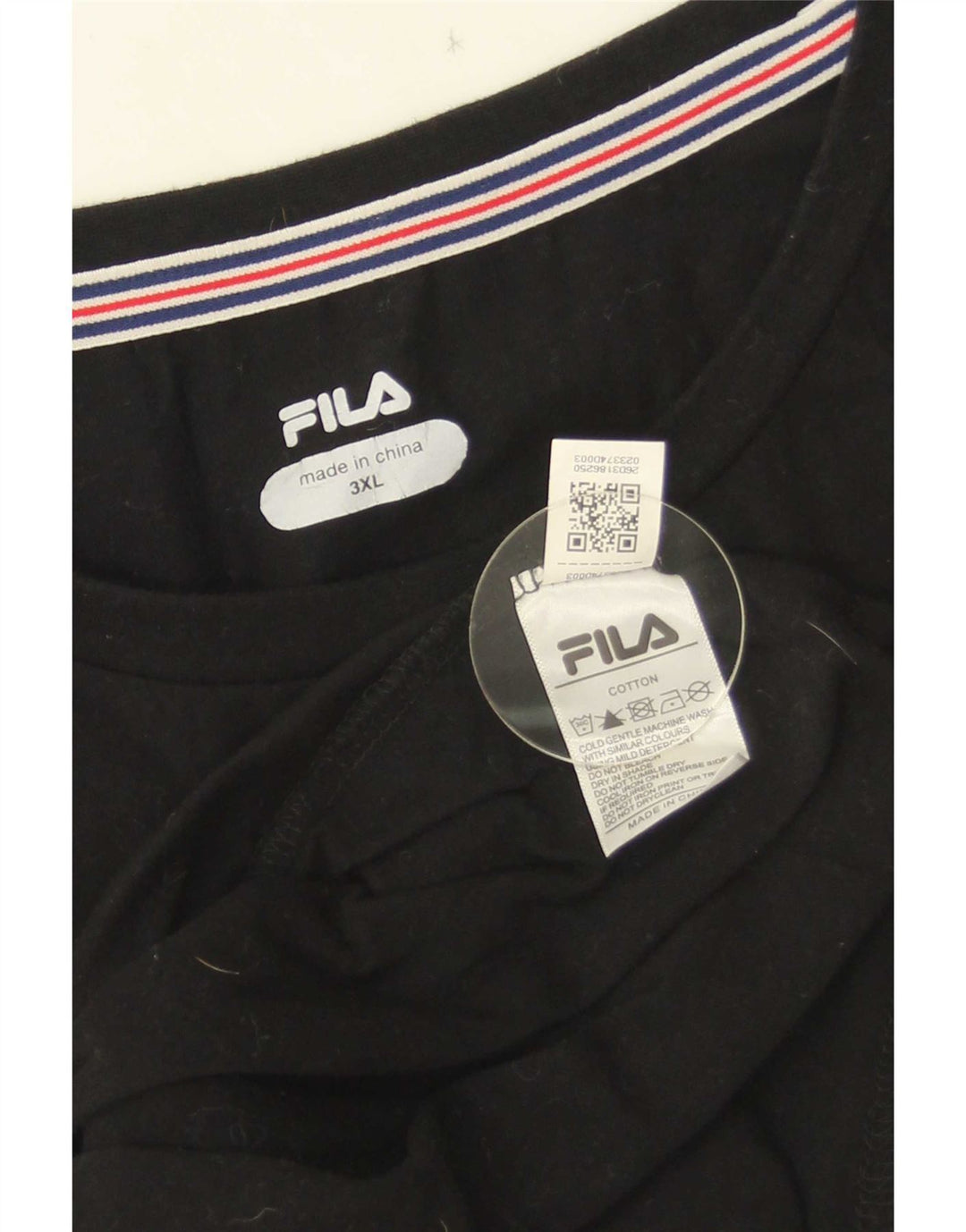 Fila muška majica kratkih rukava 3XL crni pamuk