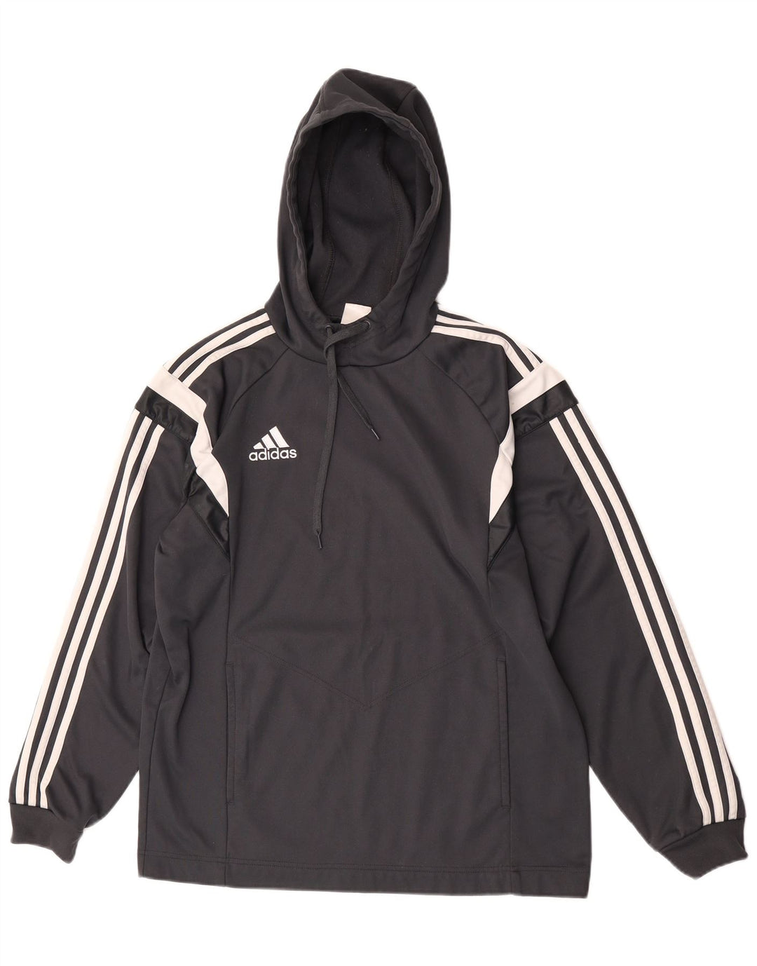 Adidas muška majica s kapuljačom srednje sive boje od poliestera