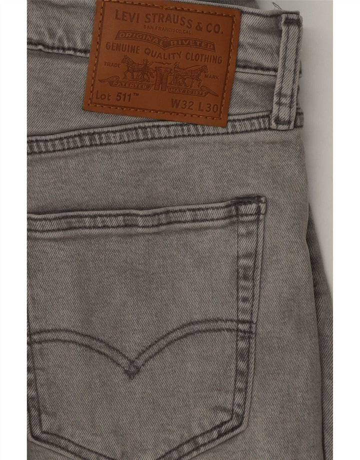 Levi's muške 511 uske traperice W32 L30 sivi pamuk