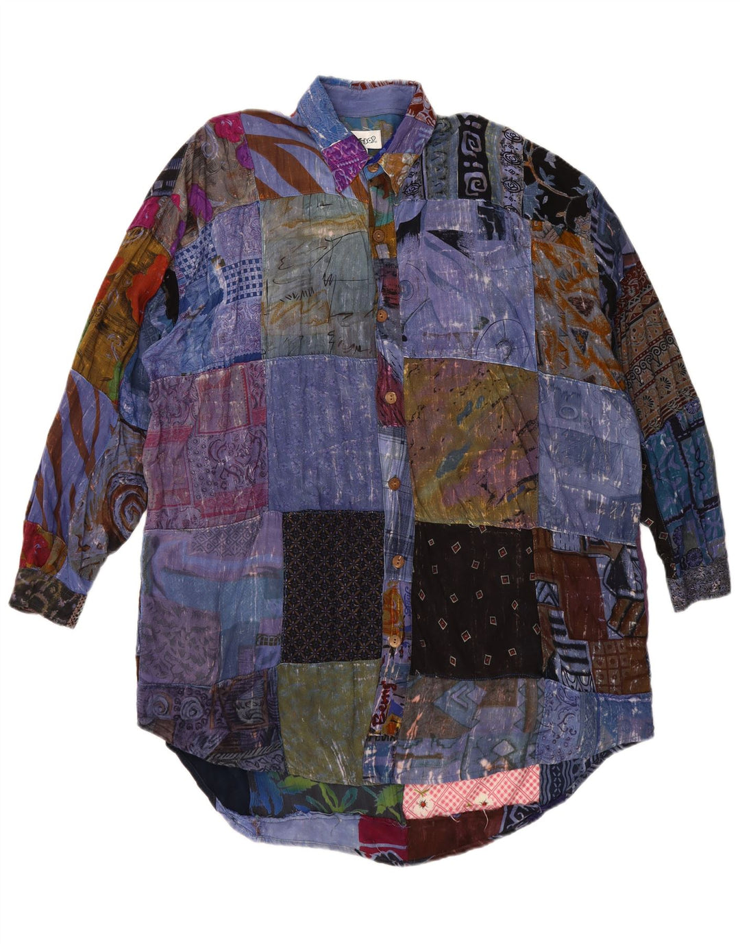We Be Bop ženska prevelika košulja haljina UK 18 XL Višebojni patchwork