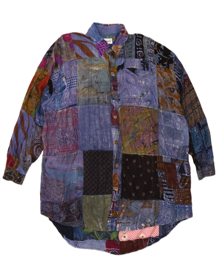 We Be Bop ženska prevelika košulja haljina UK 18 XL Višebojni patchwork