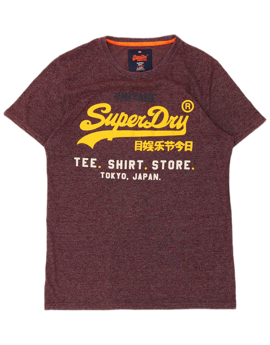SUPERDRY muška majica kratkih rukava s grafičkim motivima, veliki pamuk s bordo prugama