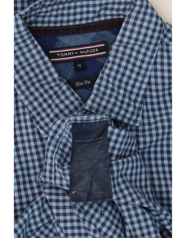 Tommy Hilfiger muška uska košulja srednje plave boje gingham pamuka