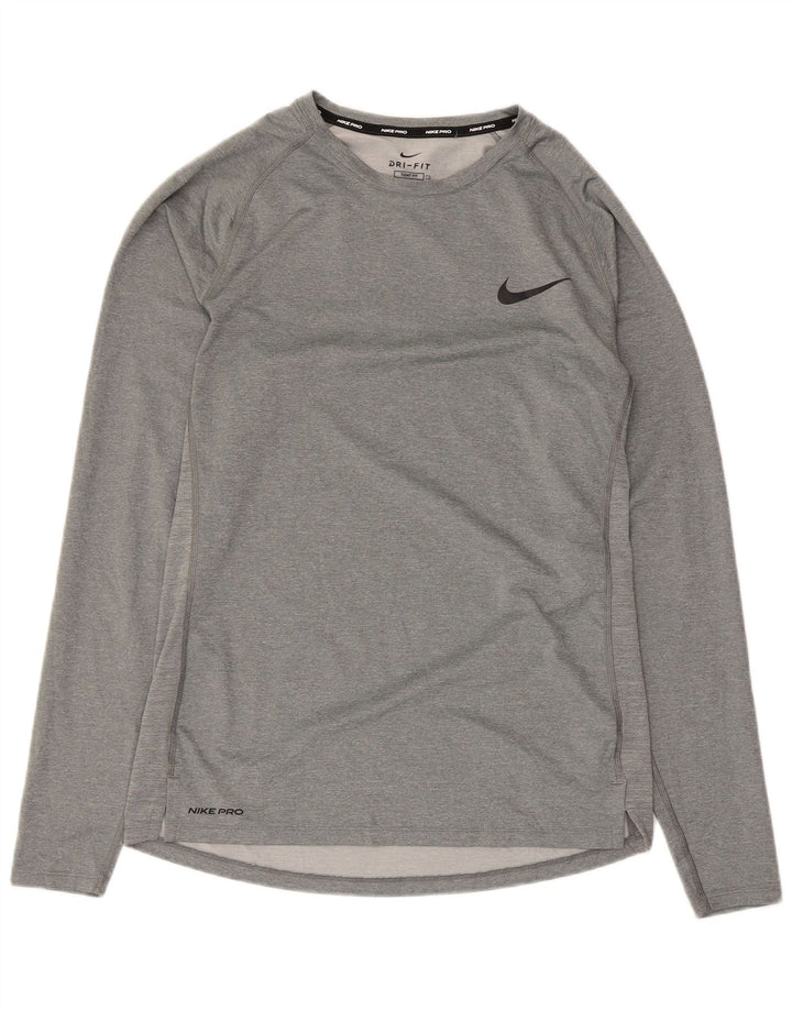 Nike Dri Fit majica s dugim rukavima XL sivi poliester