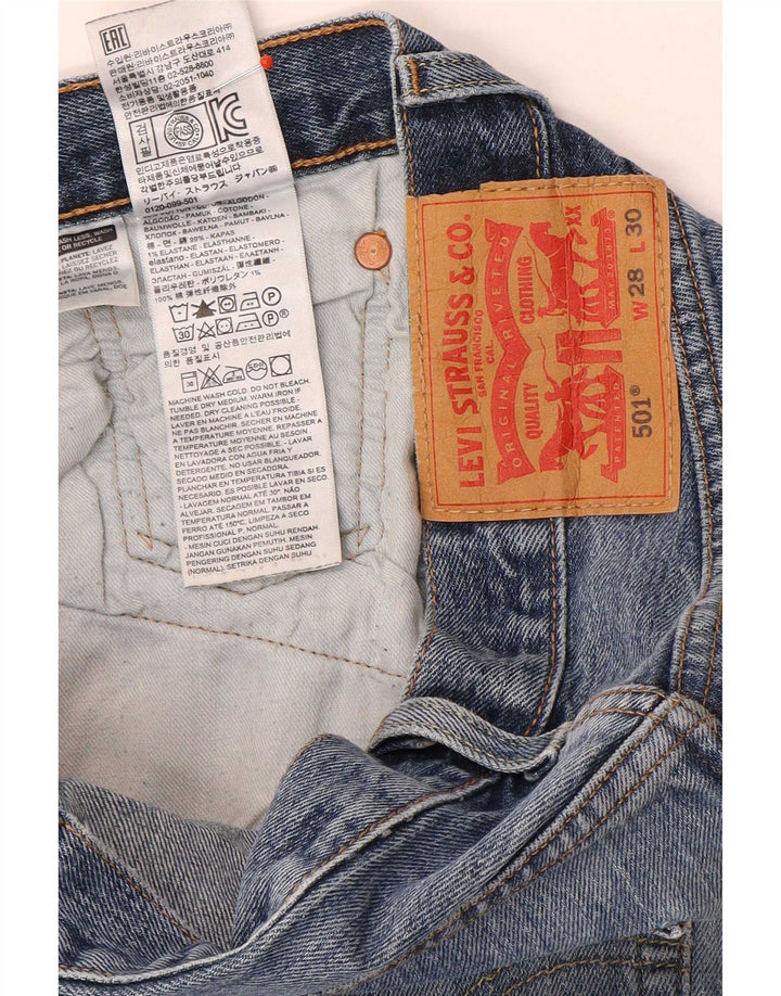 Levi's muške 501 ravne traperice W28 L30 plavi pamuk