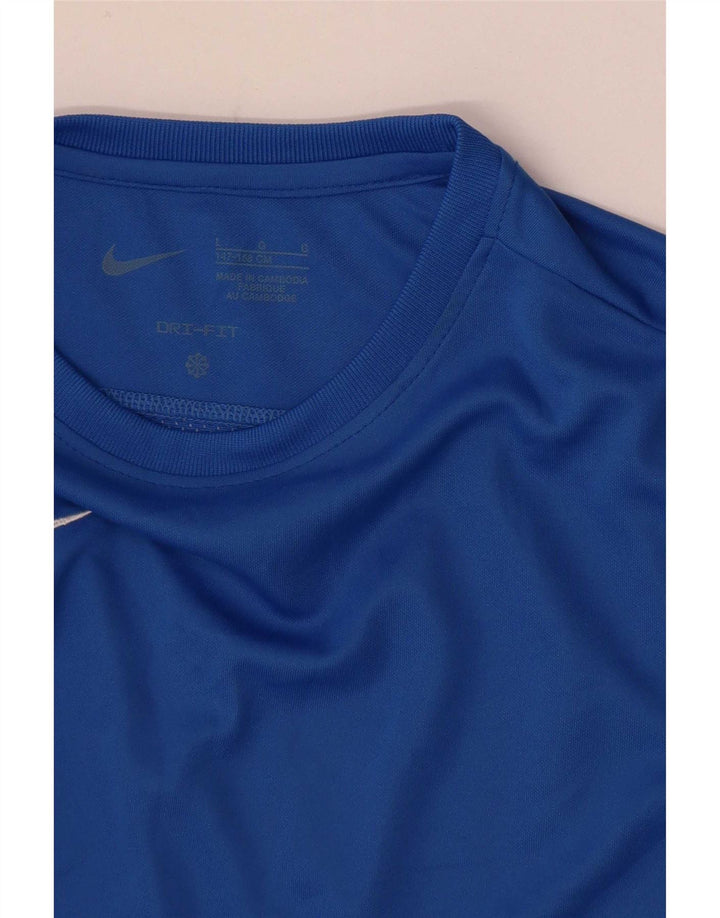 Nike Boys Dri Fit Top s dugim rukavima 12-13 Years Large Blue