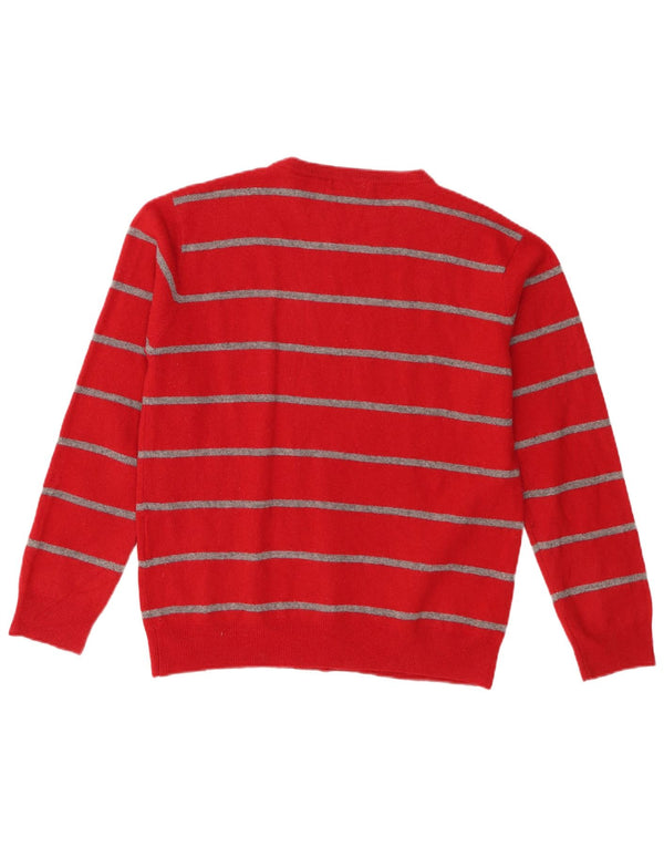 Gant ženski džemper s okruglim izrezom UK 14 velike crvene pruge od janjeće vune