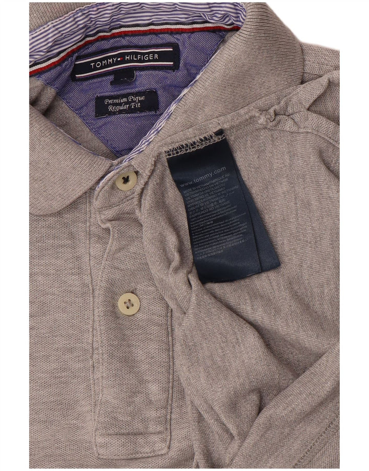 TOMMY HILFIGER Muška polo majica standardnog kroja, srednje sivi pamuk