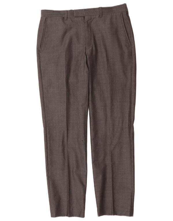 Marks & Spencer muške autograph hlače ravnog odijela W32 L31 Siva vuna