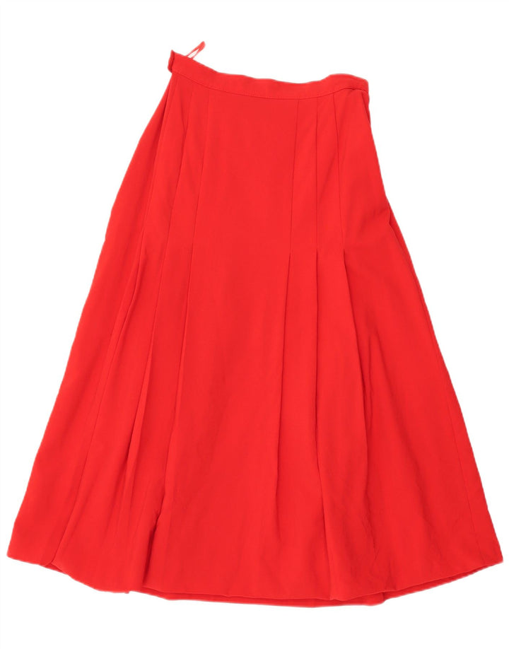 BRIAN TUCKER Womens Pleated A-Line Skirt US 6 Medium W26  Red Wool