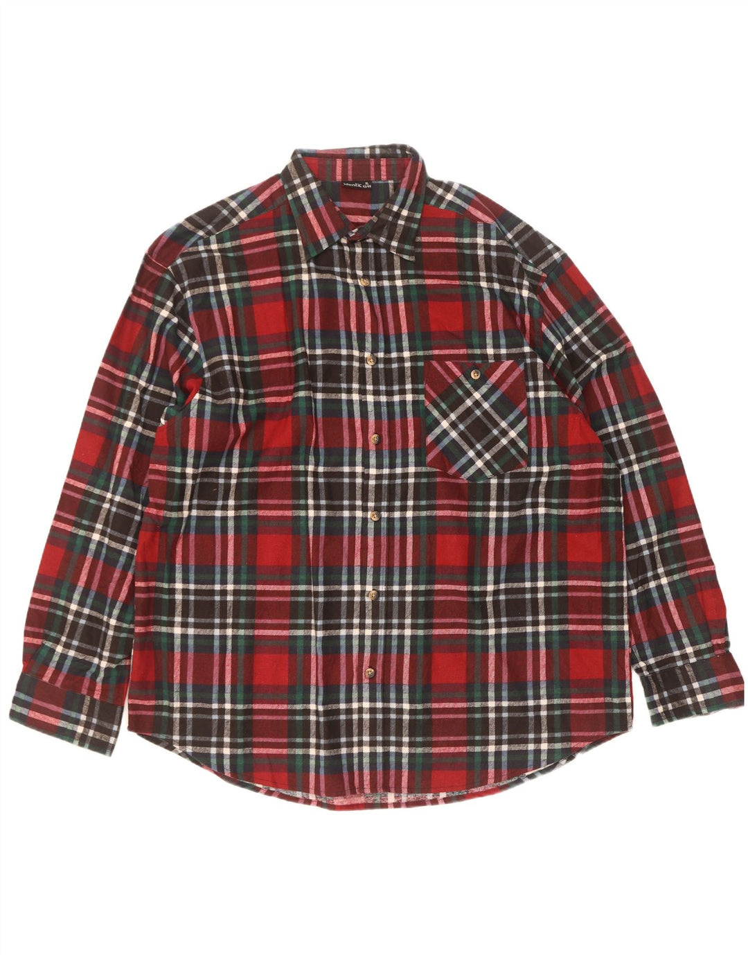 Identična muška košulja od flanela, veličina 43/44 XL, crveni karirani pamuk