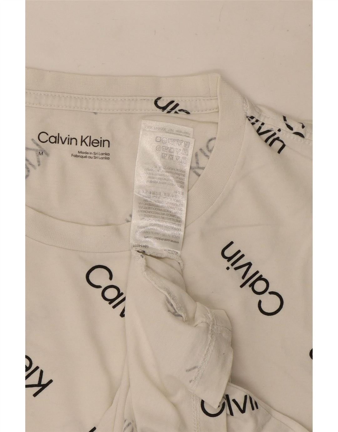 Srednji bijeli pamuk muške majice s grafičkim motivima Calvin Klein