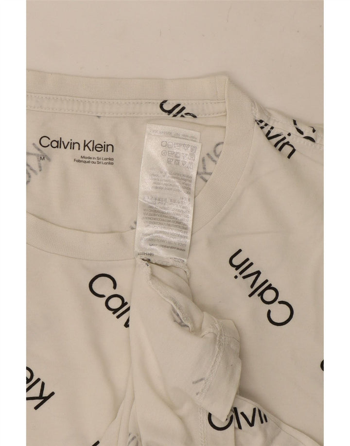 Srednji bijeli pamuk muške majice s grafičkim motivima Calvin Klein