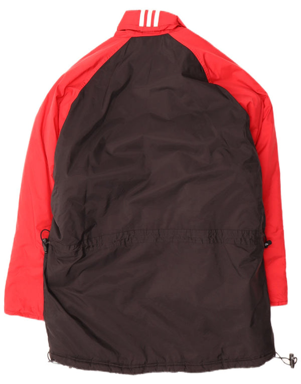 ADIDAS muški široki podstavljeni kaput UK 40/42 srednje crne boje