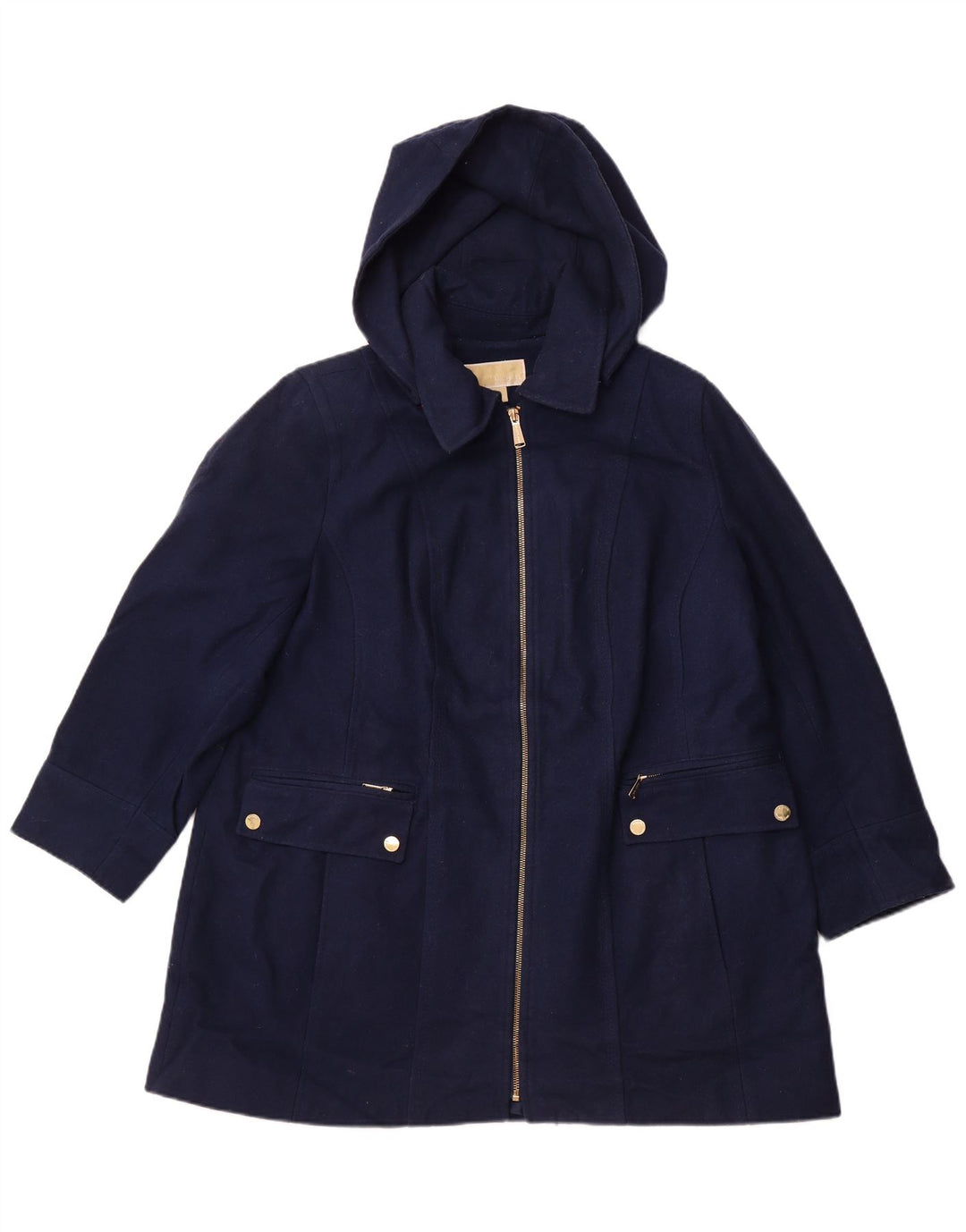 MICHAEL KORS ženski kaput s kapuljačom UK 18 XL tamnoplava vuna