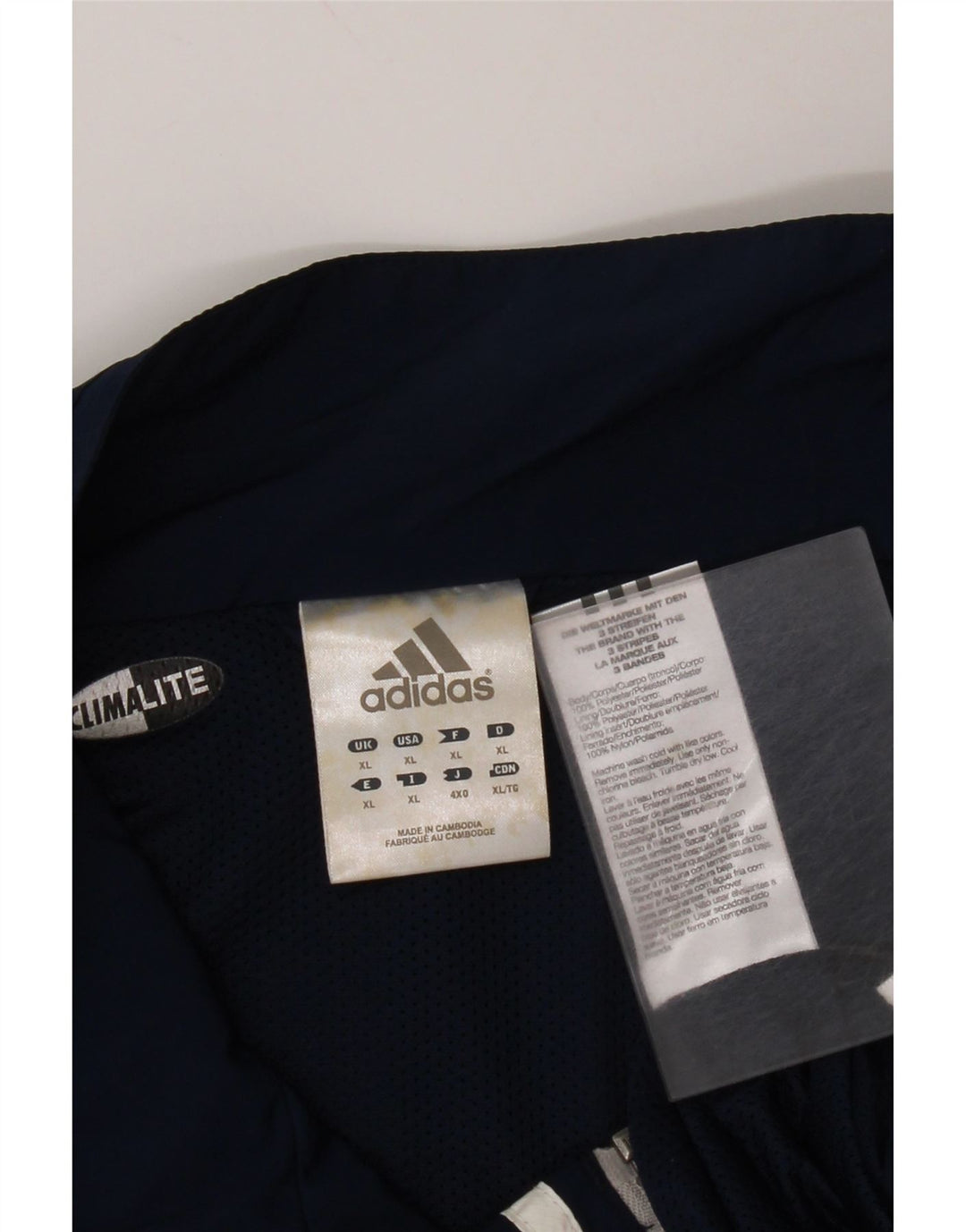 Adidas muška kišna jakna Climalite UK 42 XL tamnoplavi poliester