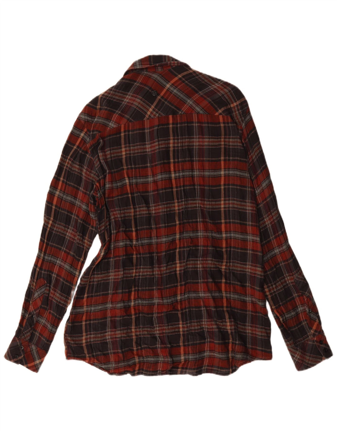 Ženska košulja Trussardi Longline UK 14 Srednje bordo karirano