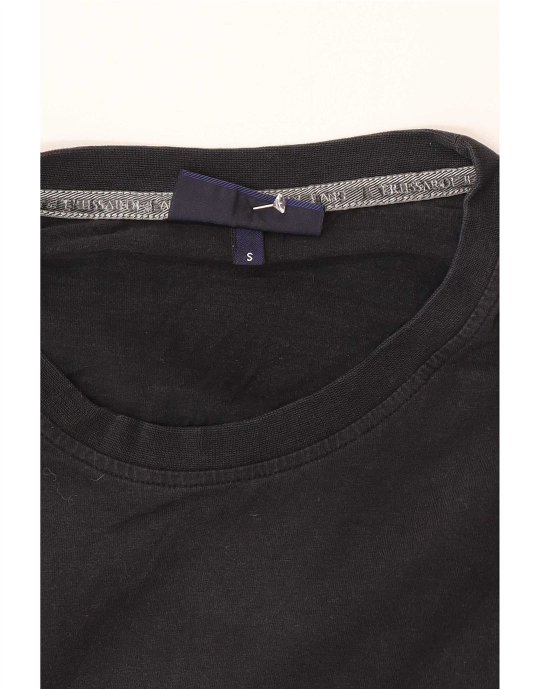 Trussardi Jeans muška majica dugih rukava s grafičkim detaljima, mala crna