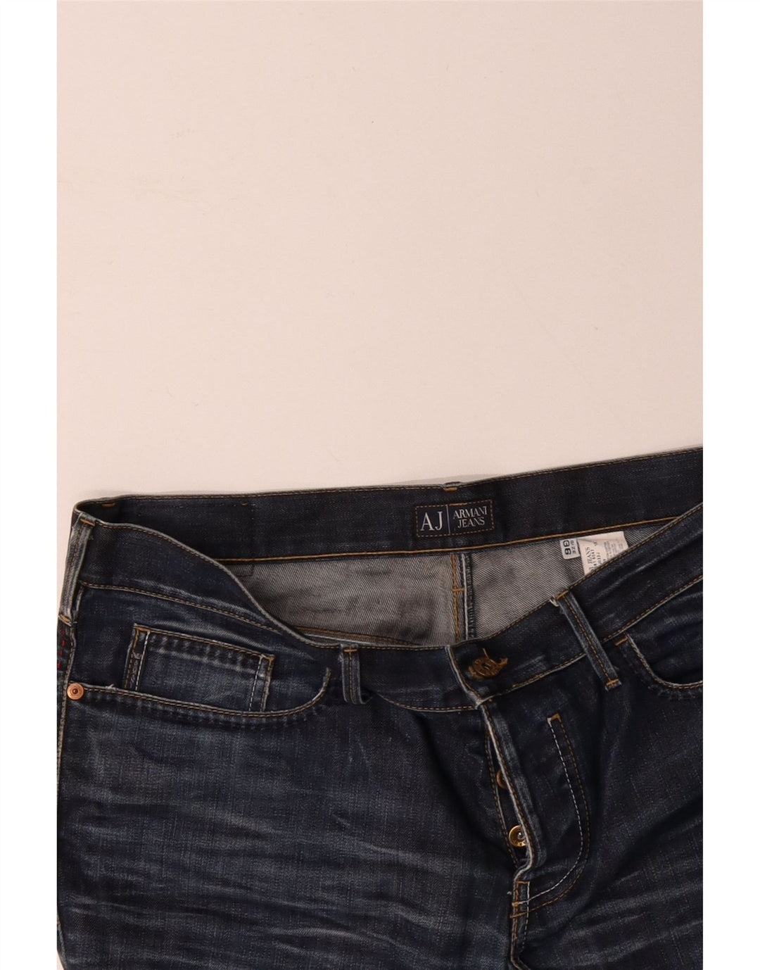 ARMANI Muške ravne traperice W36 L28 plavi pamuk