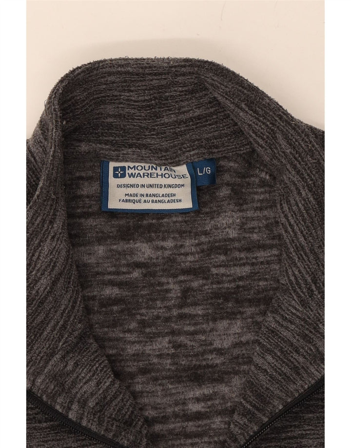 MOUNTAIN WAREHOUSE Mens Fleece Jacket UK 40 Large Grey Flecked Polyester Vintage Mountain Warehouse and Second-Hand Mountain Warehouse from Messina Hembry 