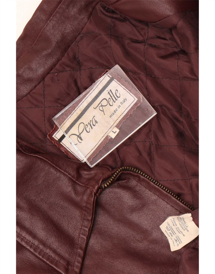 Vintage muška kožna jakna UK 40 Large Burgundy