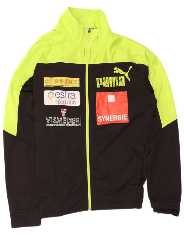 Puma muška trenirka s grafičkim motivima, gornja jakna srednje crne boje, poliester