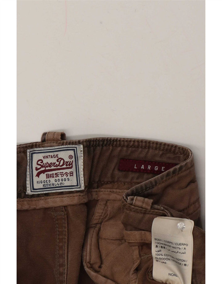 Superdry muške kargo kratke hlače Large W36, smeđi kamuflažni pamuk