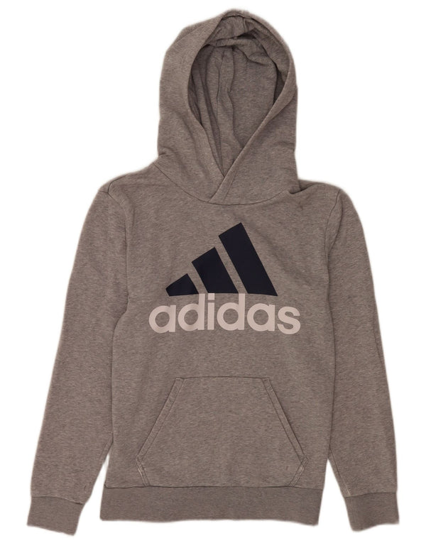 Adidas Mens Graphic Hoodie Jumper XS Grey