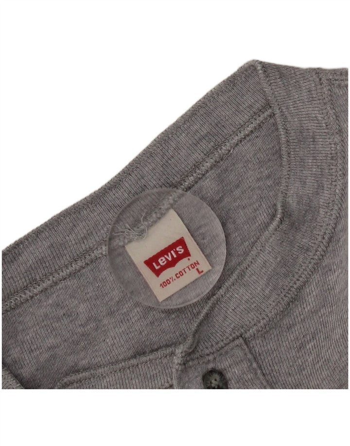 Levi's muška majica dugih rukava, veliki sivi pamuk