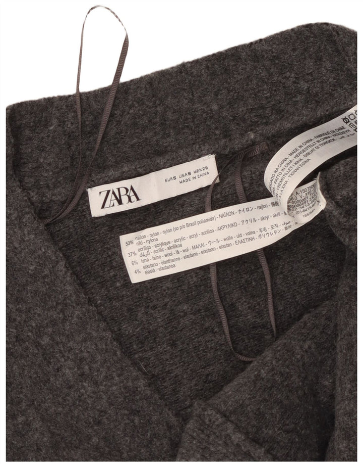 Preveliki ženski kardigan pulover Zara UK 10 Mali sivi najlon