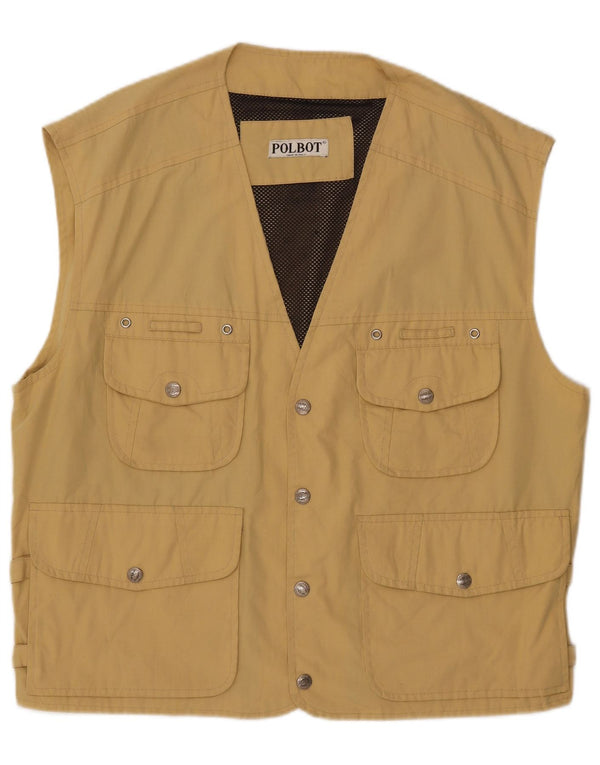 Polbot Mens Utility Gilet UK 42 XL Bež