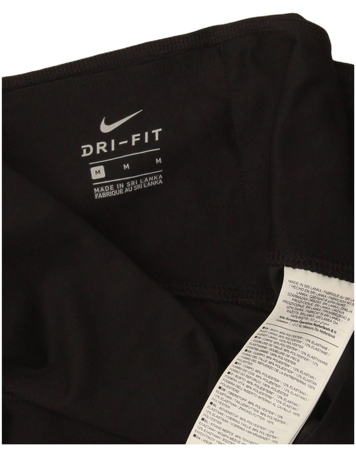 Nike Ženske Dri Fit Capri Leggings UK 14 Srednje crni poliester