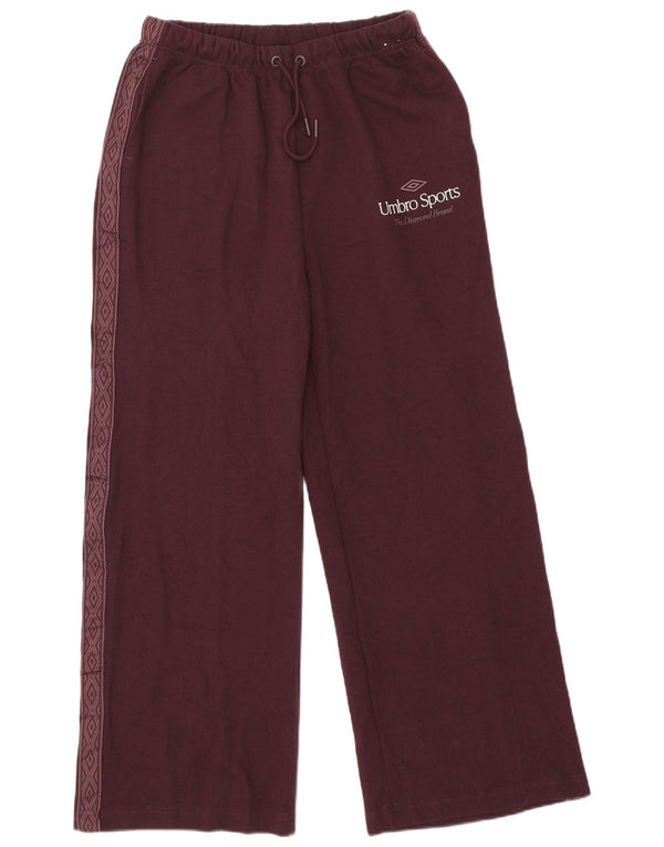 Umbro Ženske Graphic Trenirke Hlače UK 14 Large Burgundy Poliester